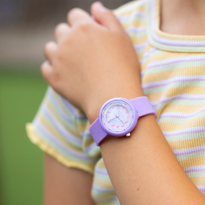 Tikkers Purple Glitter Silicone Strap