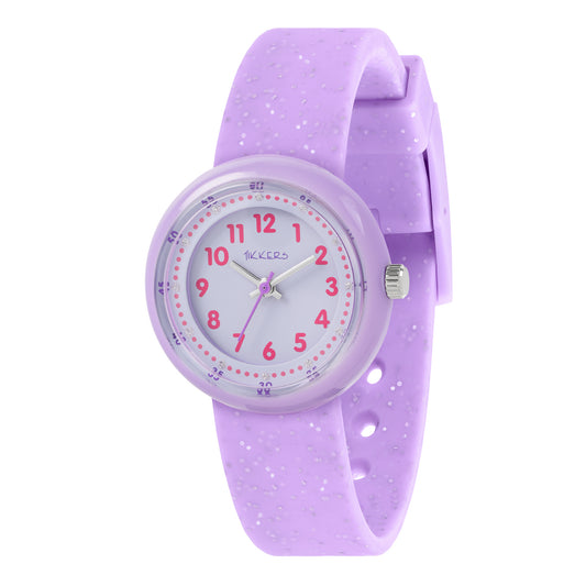 Tikkers Purple Glitter Silicone Strap