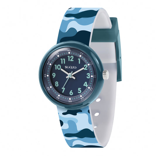 Tikkers Blue Camo Silicone Strap