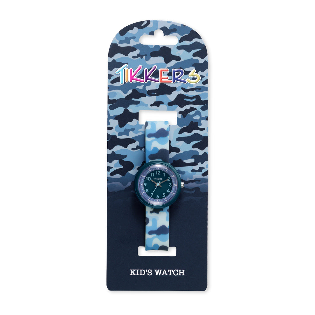 Tikkers Blue Camo Silicone Strap
