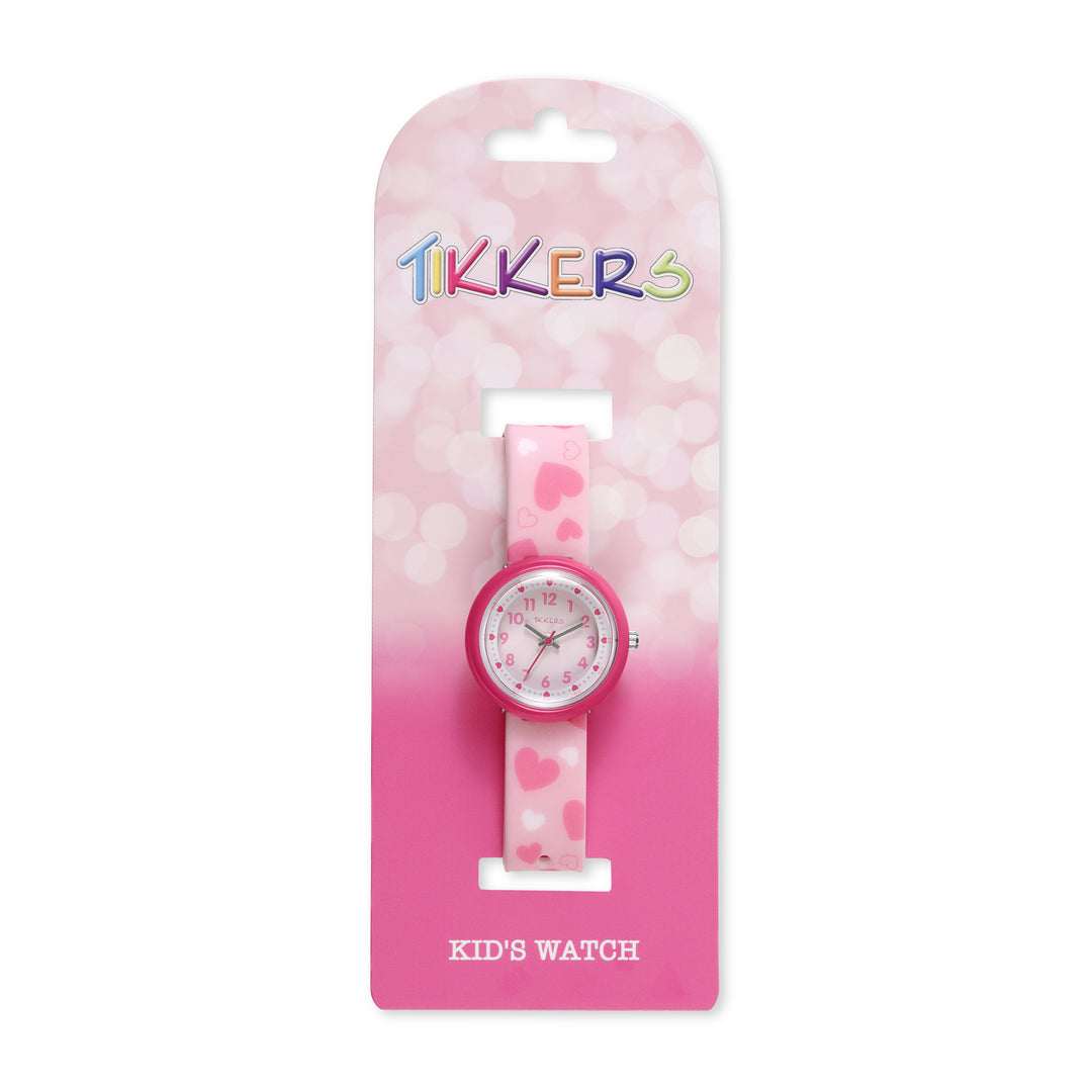 Tikkers Pink Hearts Silicone Strap