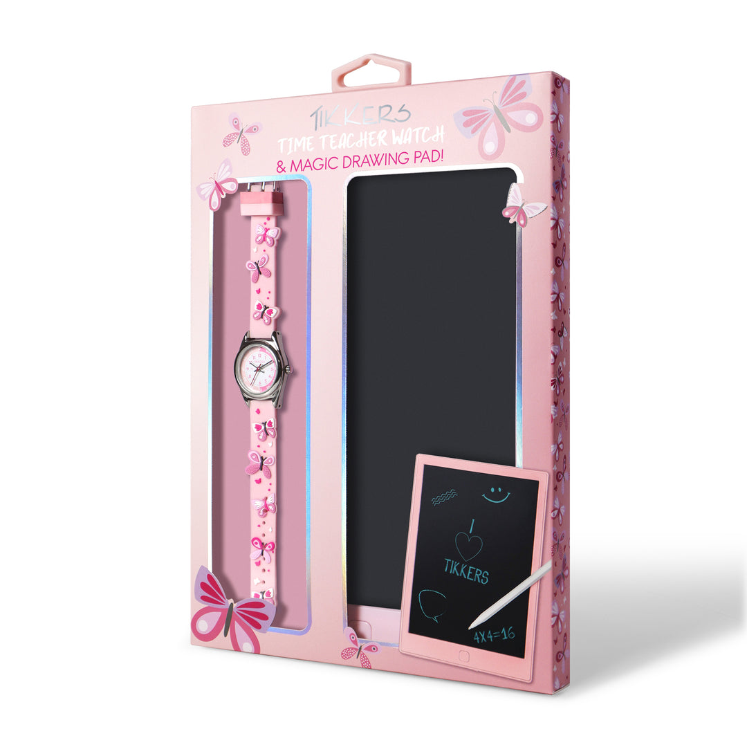 Tikkers 3D Butterfly watch and Writing Pad Set