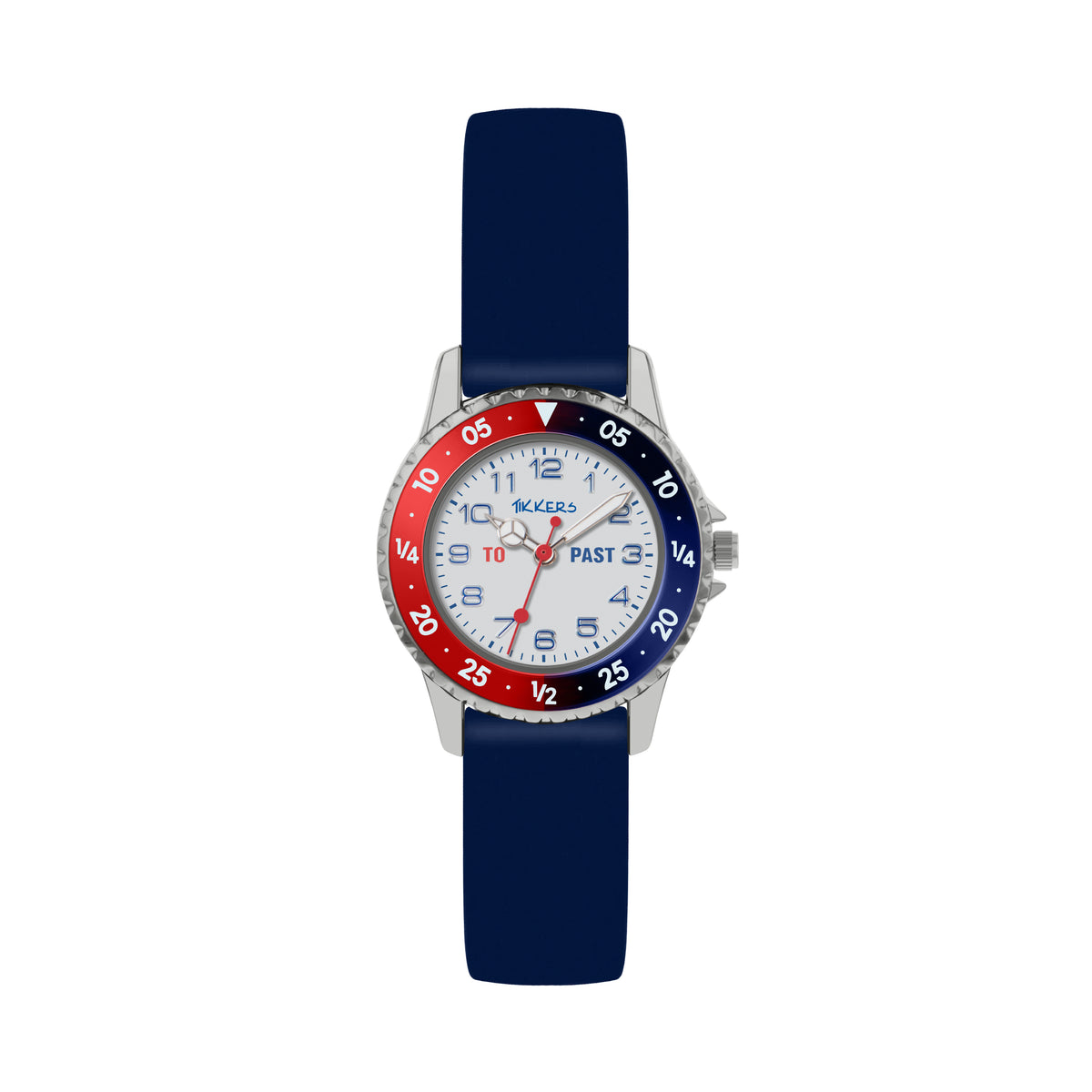 Tikkers Time Teacher Blue & Red, Blue Silicone