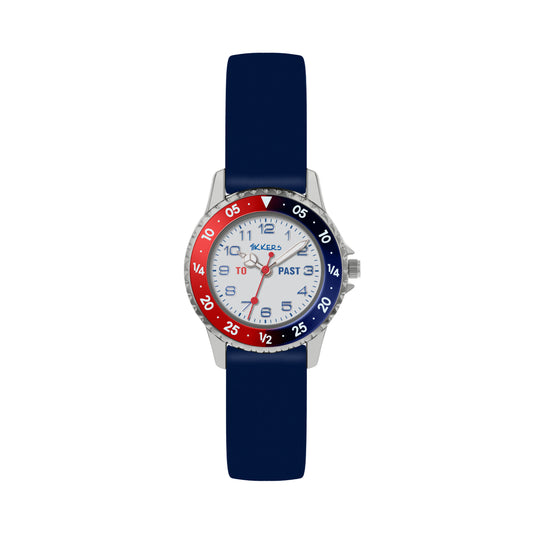 Tikkers Time Teacher Blue & Red, Blue Silicone