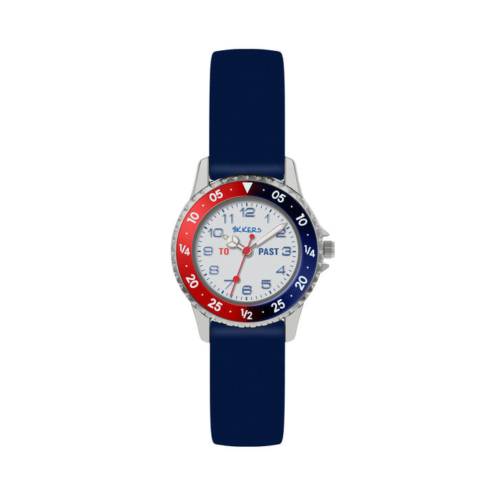 Tikkers Time Teacher Blue & Red, Blue Silicone