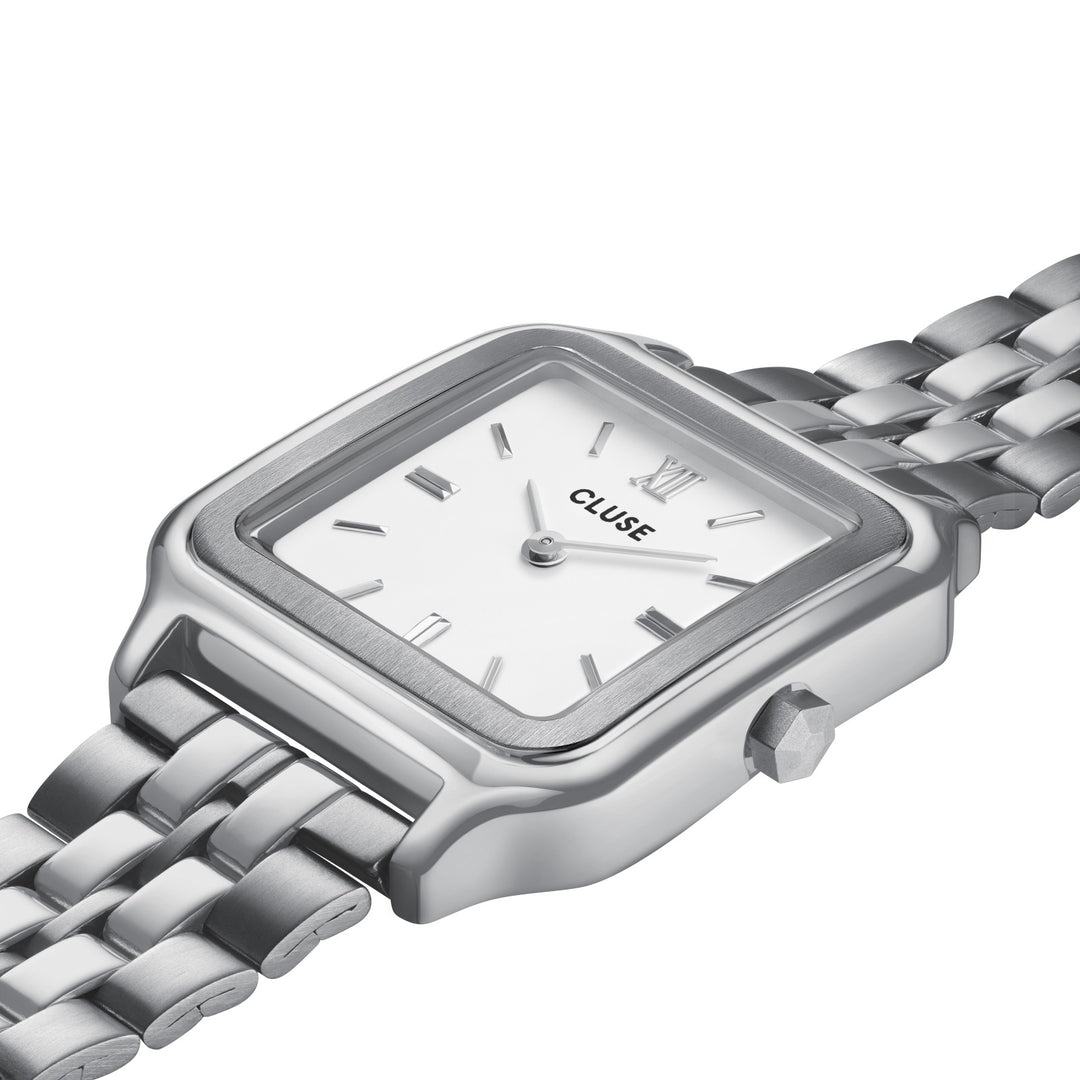CLUSE Gracieuse Silver Link & Eleve Silver Tennis Bracelet Gift Set