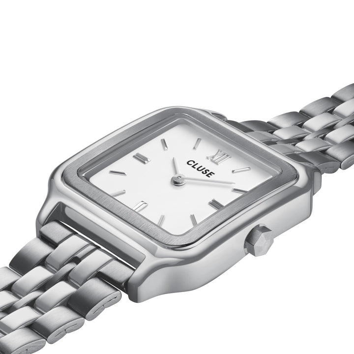 CLUSE Gracieuse Silver Link & Eleve Silver Tennis Bracelet Gift Set