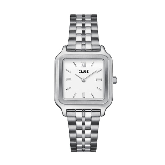 CLUSE Gracieuse Silver Link & Eleve Silver Tennis Bracelet Gift Set