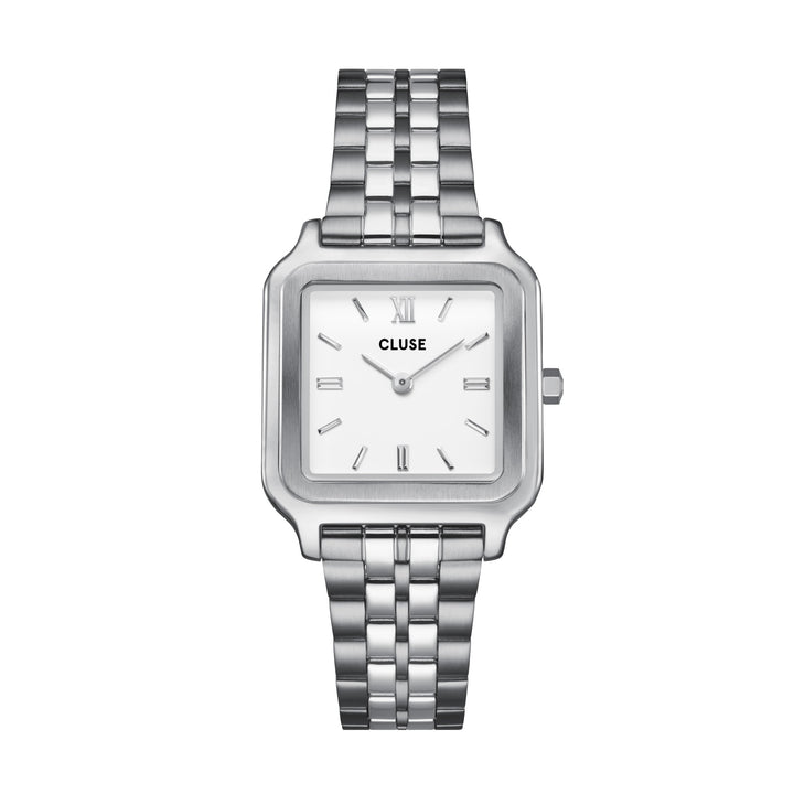 CLUSE Gracieuse Silver Link & Eleve Silver Tennis Bracelet Gift Set