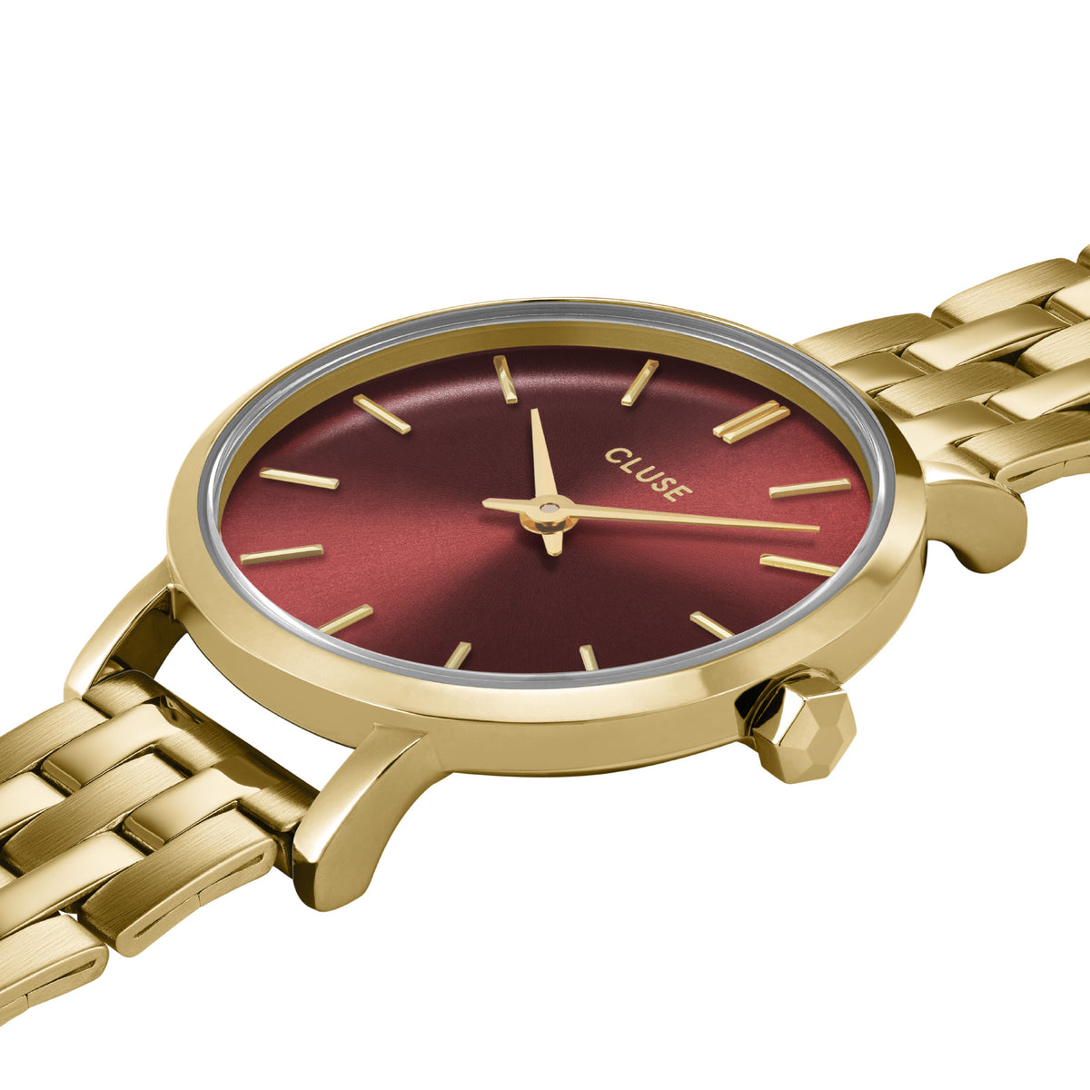 CLUSE Boho Chic Petite Dark Verry / Gold Link Watch
