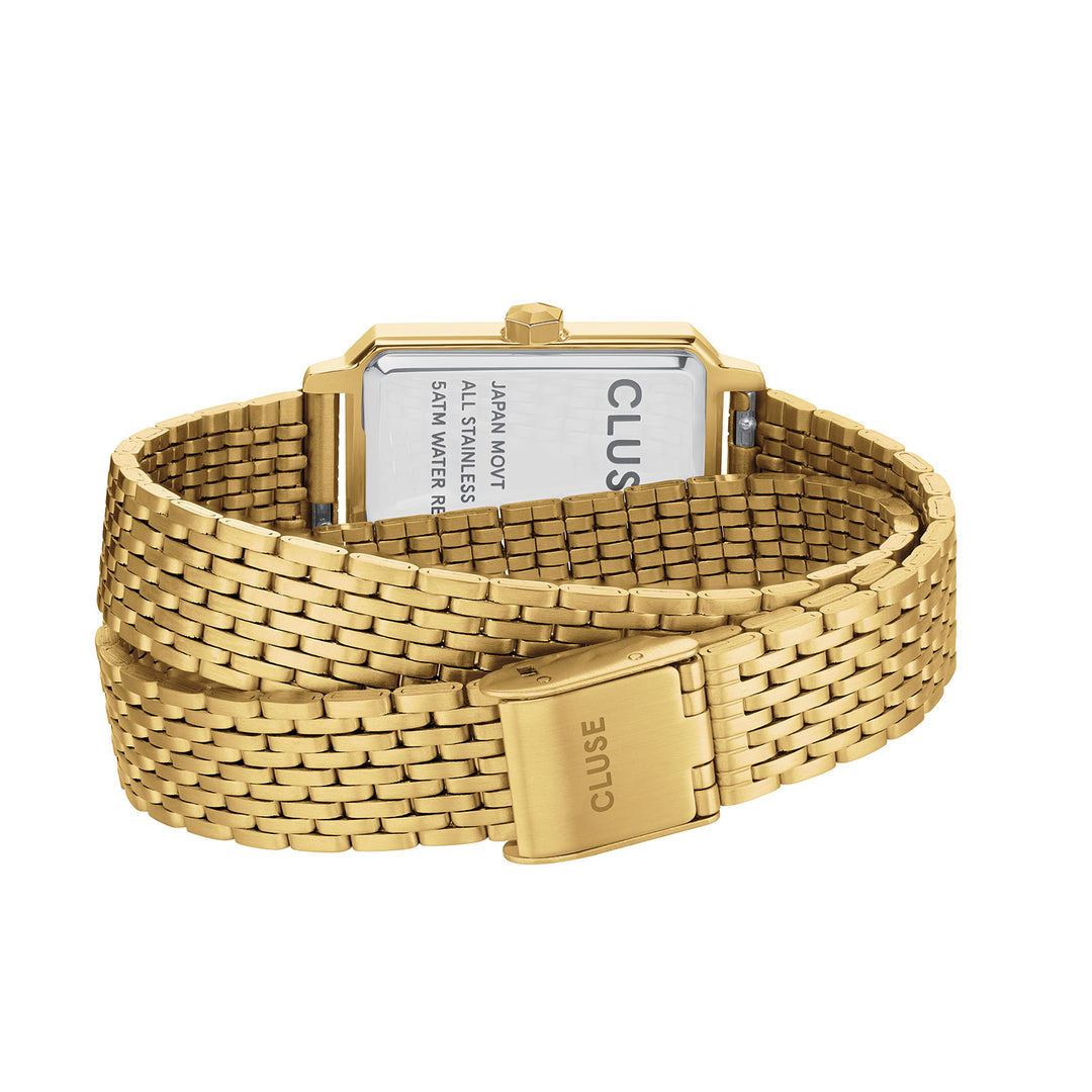 CLUSE Fluette Double Strap Gold Link/Wine Watch CW11516