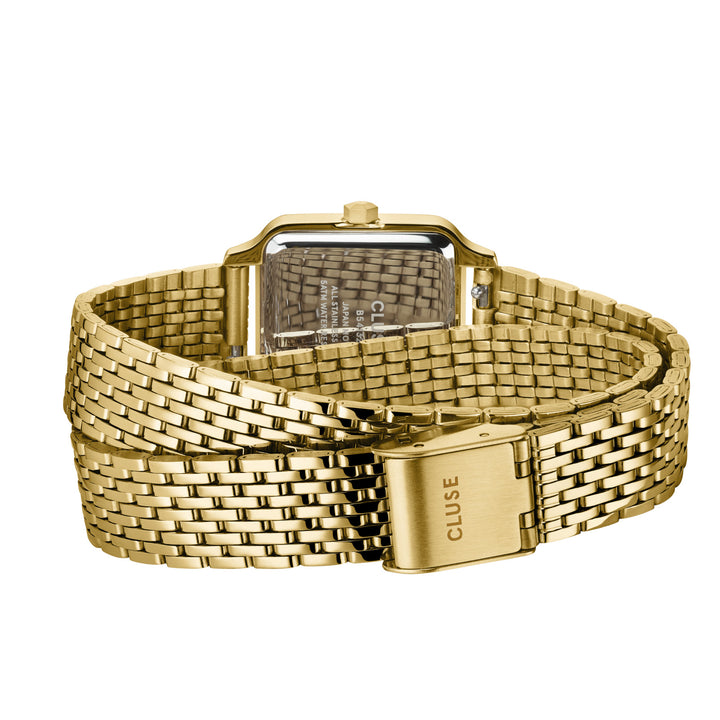 CLUSE Gracieuse Petite Double Steel Forest Green / Gold Link Watch