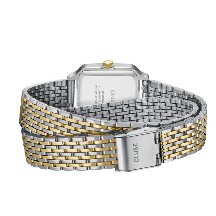 CLUSE Gracieuse Petite Double Bicolour Steel/White
