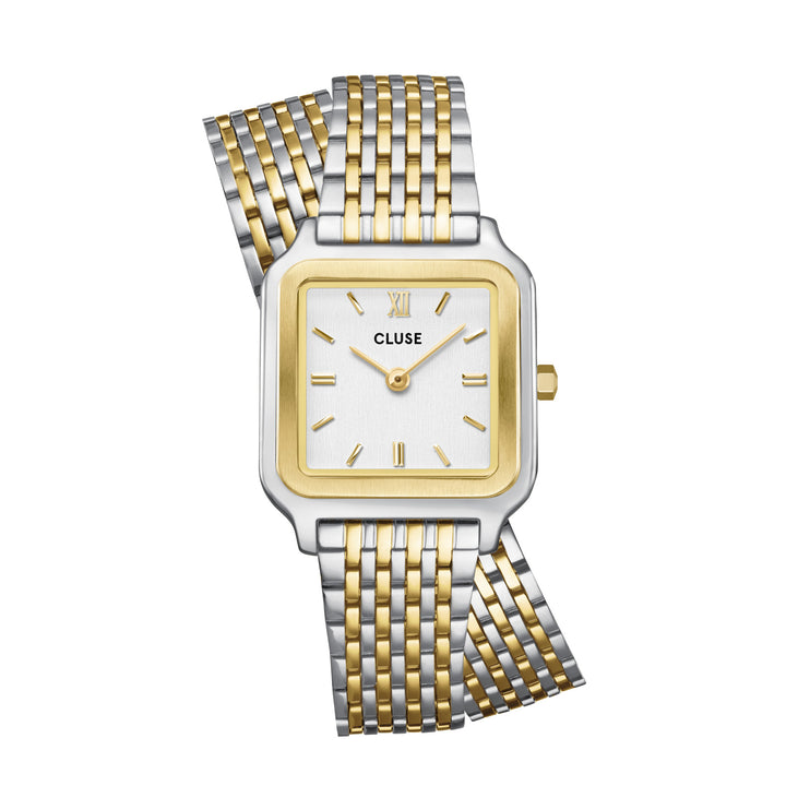 CLUSE Gracieuse Petite Double Bicolour Steel/White
