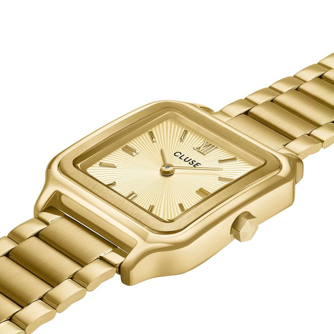 CLUSE Gracieuse Sunray Textured Gold/Gold Link Watch CW11911