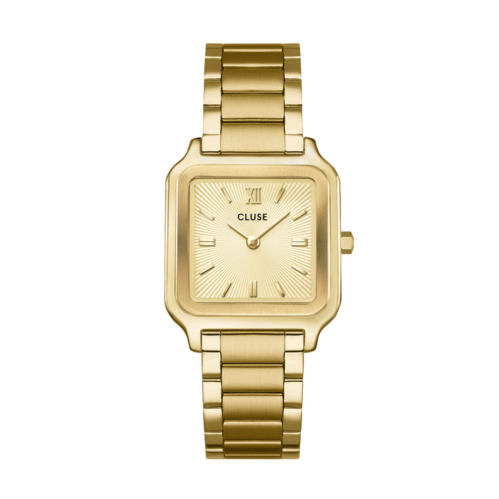 CLUSE Gracieuse Sunray Textured Gold/Gold Link Watch CW11911