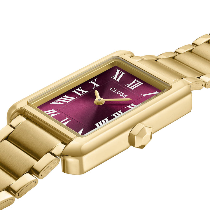 CLUSE Belisenna Wine/Gold Link Watch CW15004