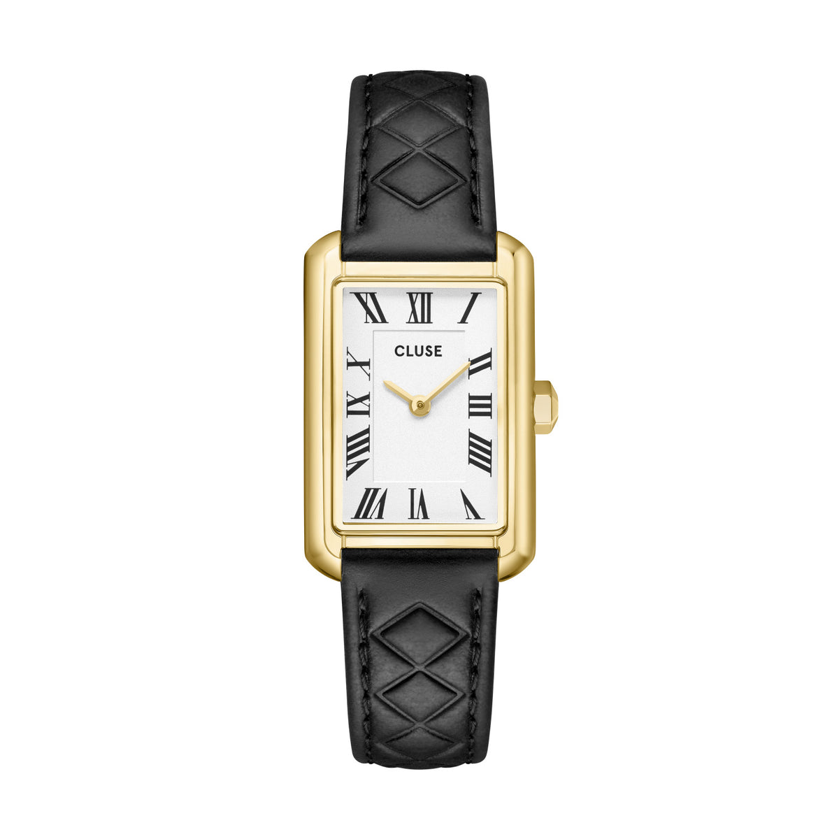 CLUSE Belisenna Gold/Black Quilted Leather Watch CW15005