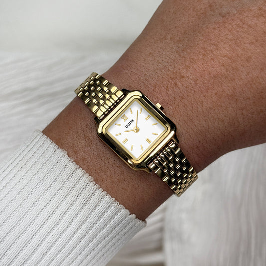 CLUSE Gracieuse Mini Watch Steel, White, Gold Colour Watch CW15506