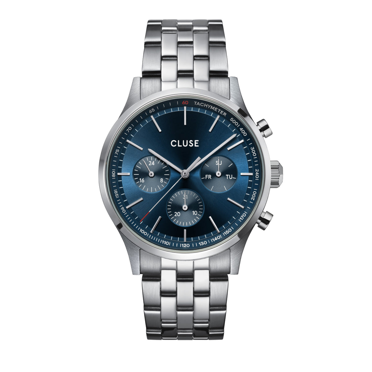 CLUSE Antheor Multifunction Blue / Silver Steel Link