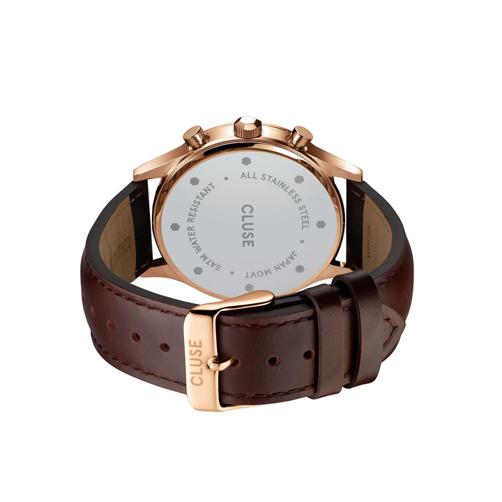 CLUSE Antheor Multifunction Blue Leather / Rose Gold Watch