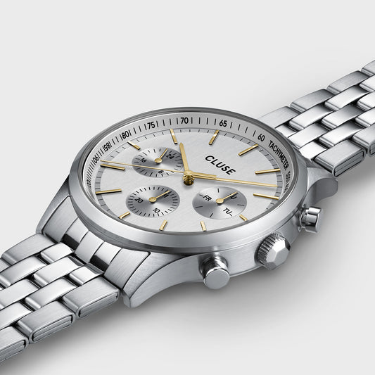 CLUSE Antheor Multifunction Gold/Silver Link Watch