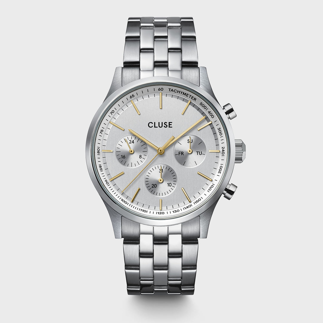 CLUSE Antheor Multifunction Gold/Silver Link Watch