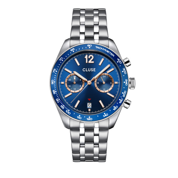 CLUSE Aravis Dual Timer Blue/Steel Watch CW25601