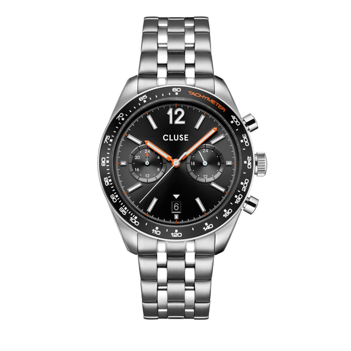 CLUSE Aravis Dual Timer Black/Steel Watch CW25603