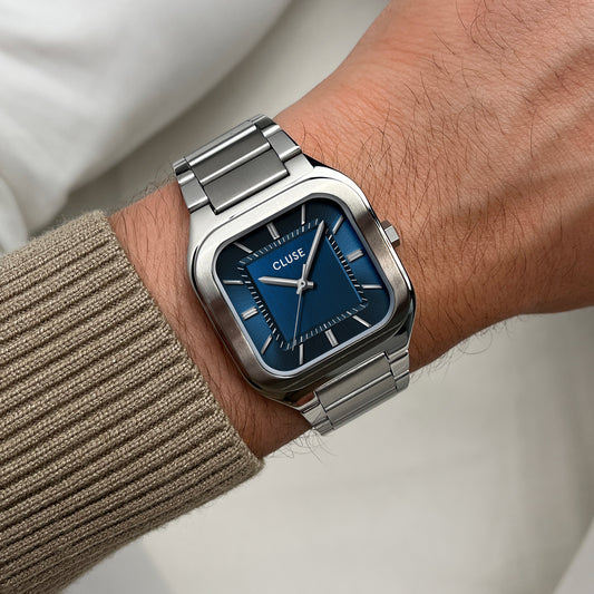 CLUSE Quadrus Blue/Steel Watch CW25701