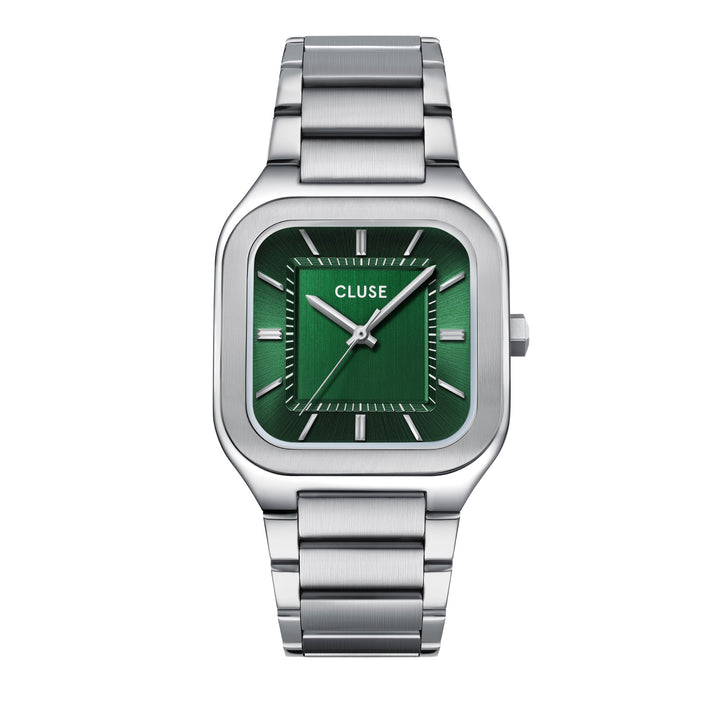 CLUSE Quadrus Green/Steel Watch CW25702