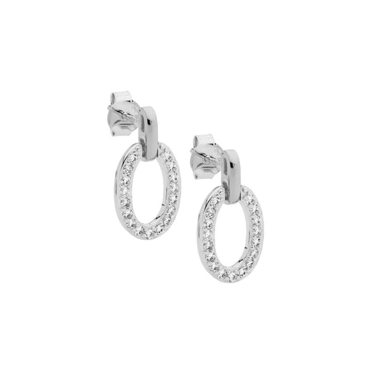 Ellani Oval Drop Earrings