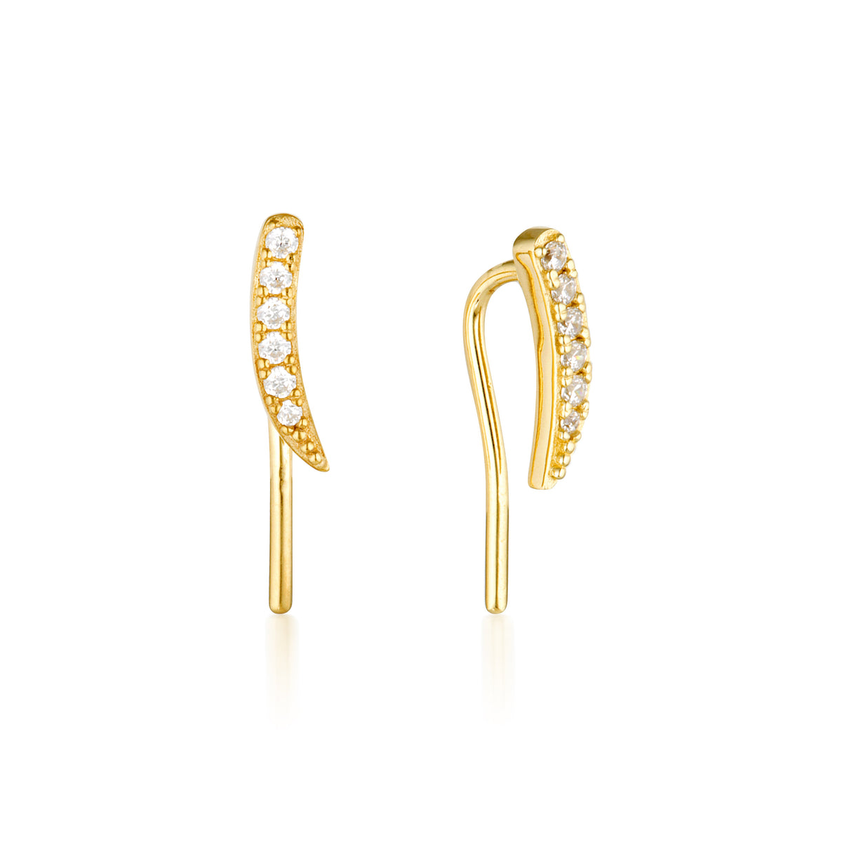 SUMMER SORBET VANILLA VINE EARRINGS SMALL GOLD