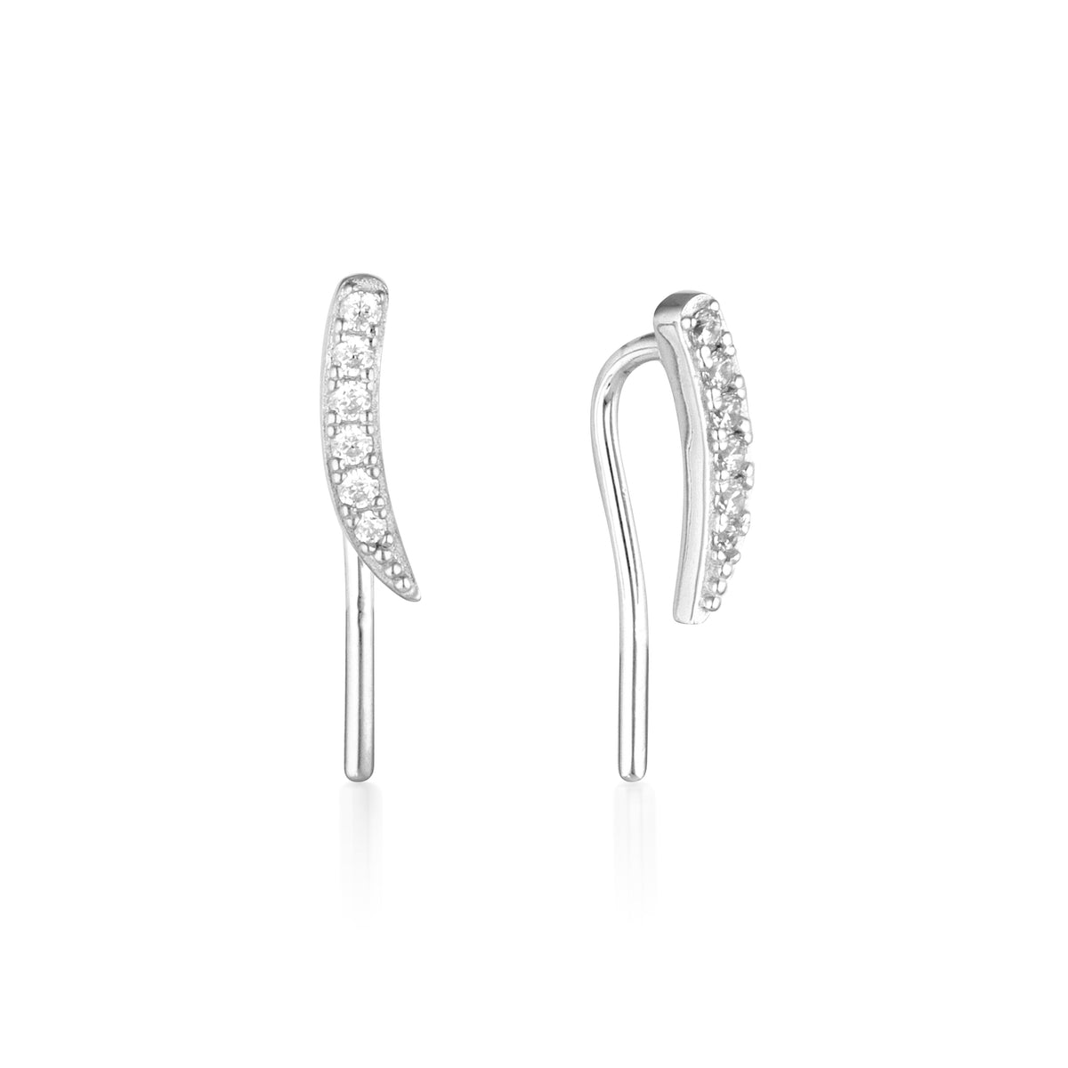 SUMMER SORBET VANILLA VINE EARRINGS SMALL SILVER