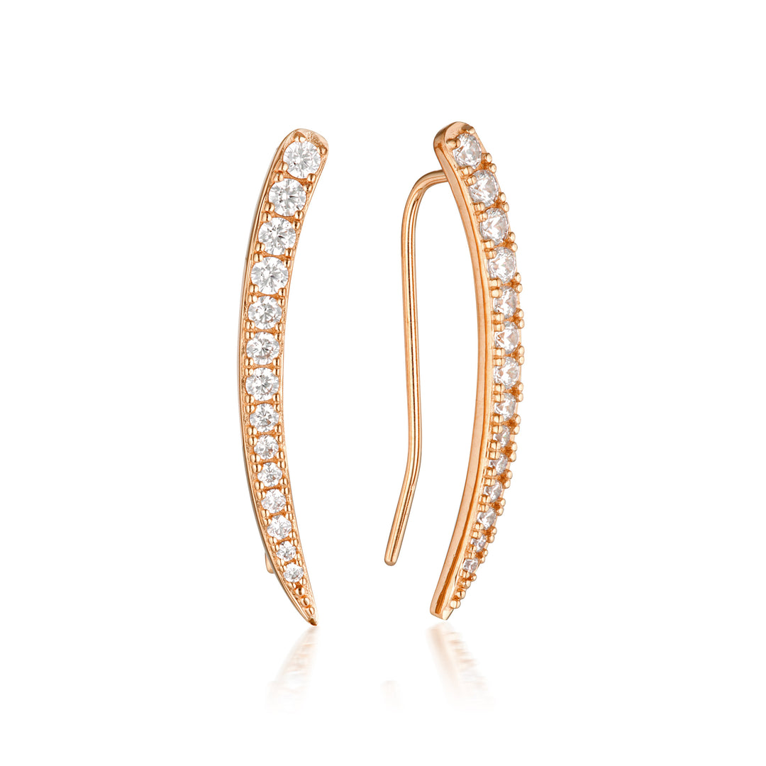 SUMMER SORBET VANILLA VINE EARRINGS LARGE ROSE GOLD