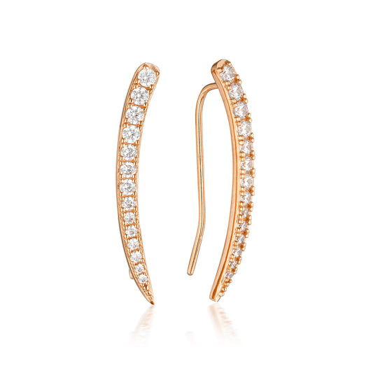 SUMMER SORBET VANILLA VINE EARRINGS LARGE ROSE GOLD
