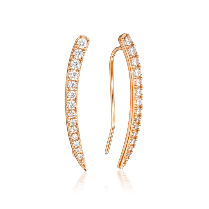 SUMMER SORBET VANILLA VINE EARRINGS LARGE ROSE GOLD