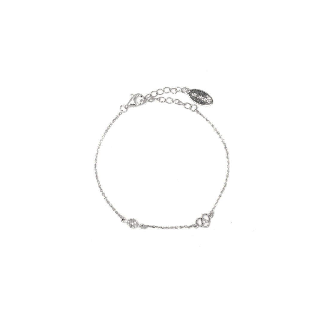 SEVEN NATURAL DIAMOND DOTTI BRACELET SILVER