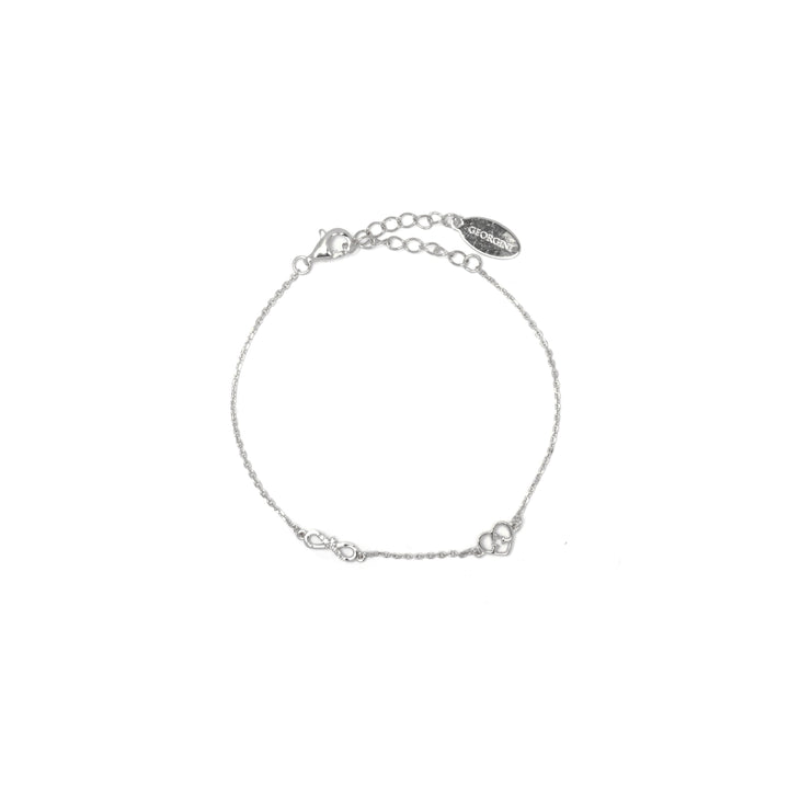 SEVEN NATURAL DIAMOND INFINITY BRACELET SILVER