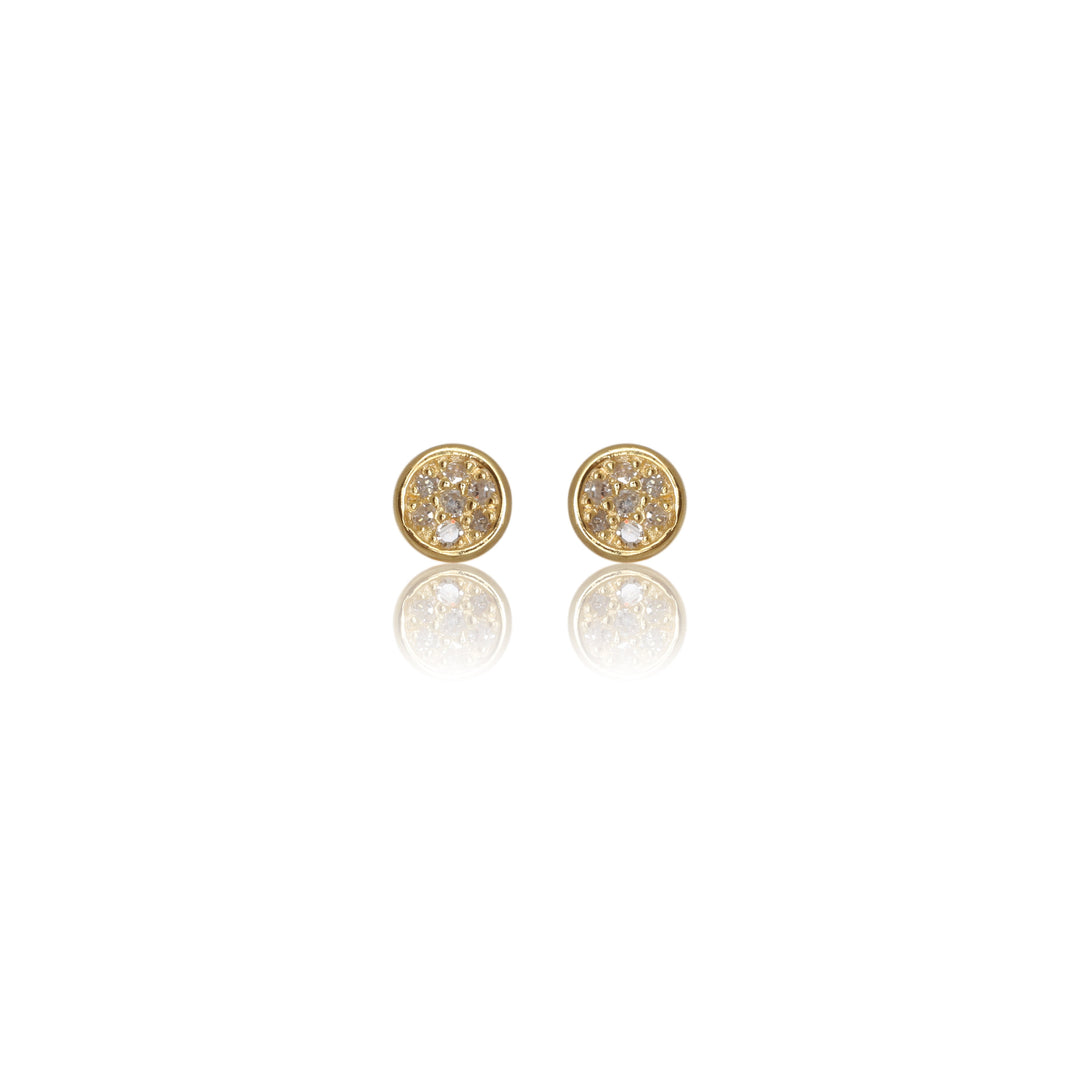 FOURTEEN NATURAL DIAMOND DOTTI EARRINGS GOLD