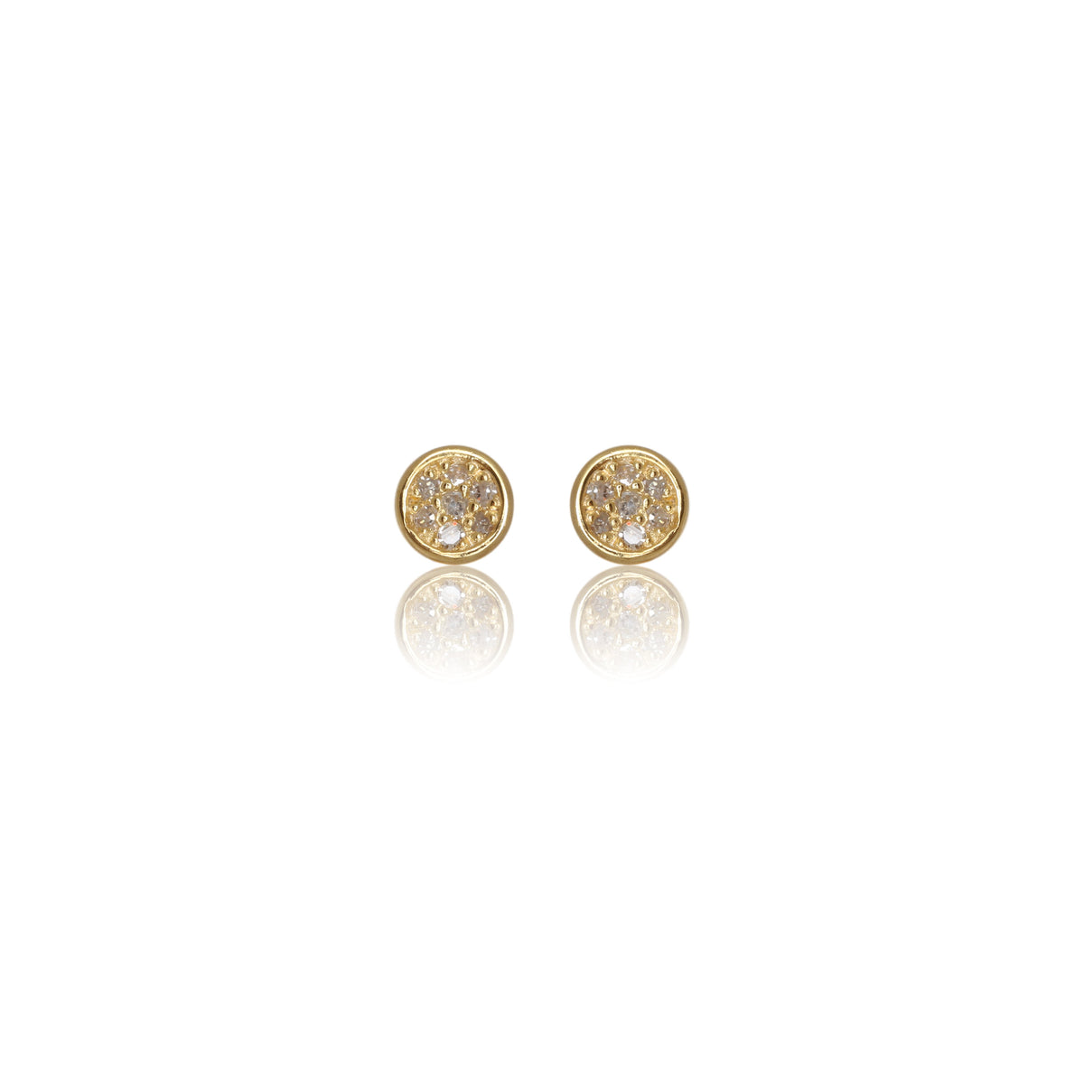 FOURTEEN NATURAL DIAMOND DOTTI EARRINGS GOLD