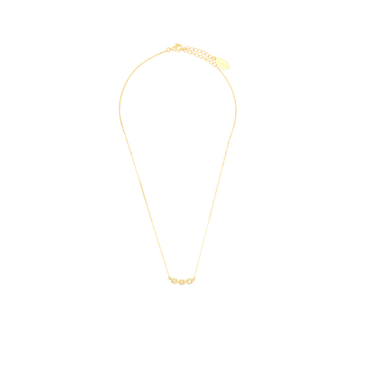 SIX NATURAL DIAMOND LINK PENDANT GOLD