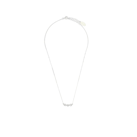 SIX NATURAL DIAMOND LINK PENDANT SILVER