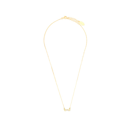 SEVEN NATURAL DIAMOND INFINITY PENDANT GOLD