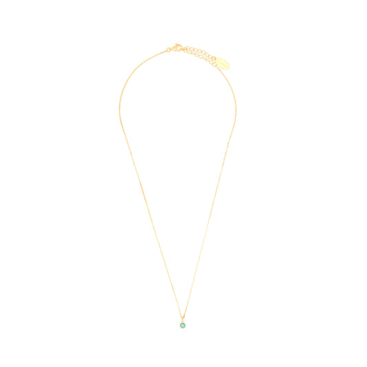 NATURAL TURQUOISE AND DIAMOND DECEMBER PENDANT GOLD