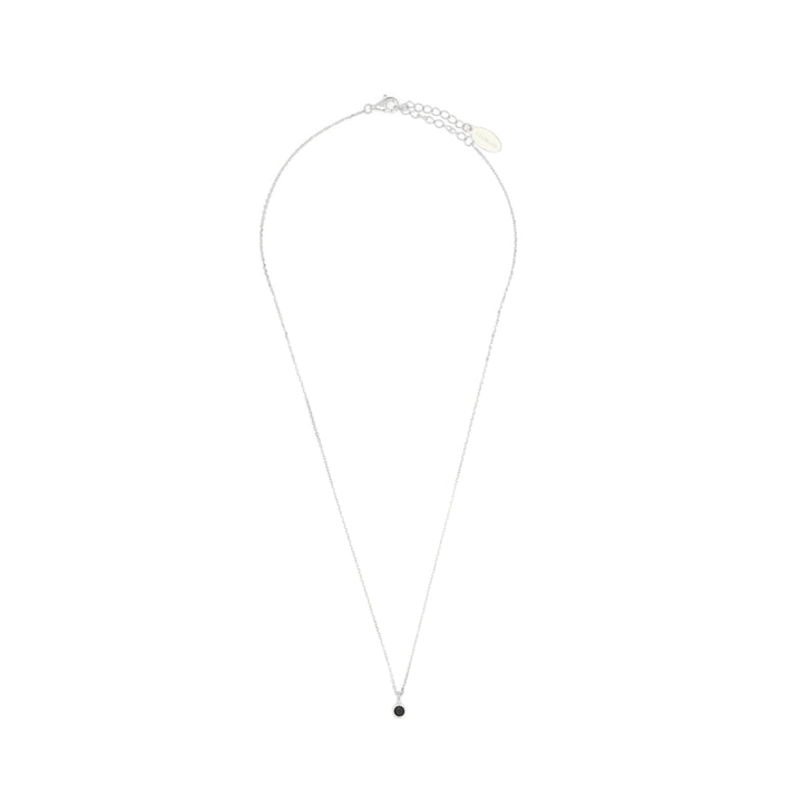 NATURAL SAPPHIRE AND DIAMOND SEPTEMBER PENDANT SILVER
