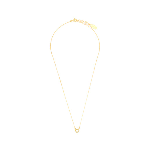 SEVEN NATURAL DIAMOND HEART PENDANT GOLD