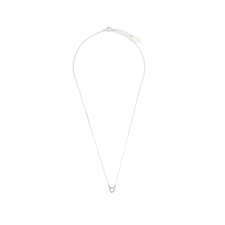 SEVEN NATURAL DIAMOND HEART PENDANT SILVER