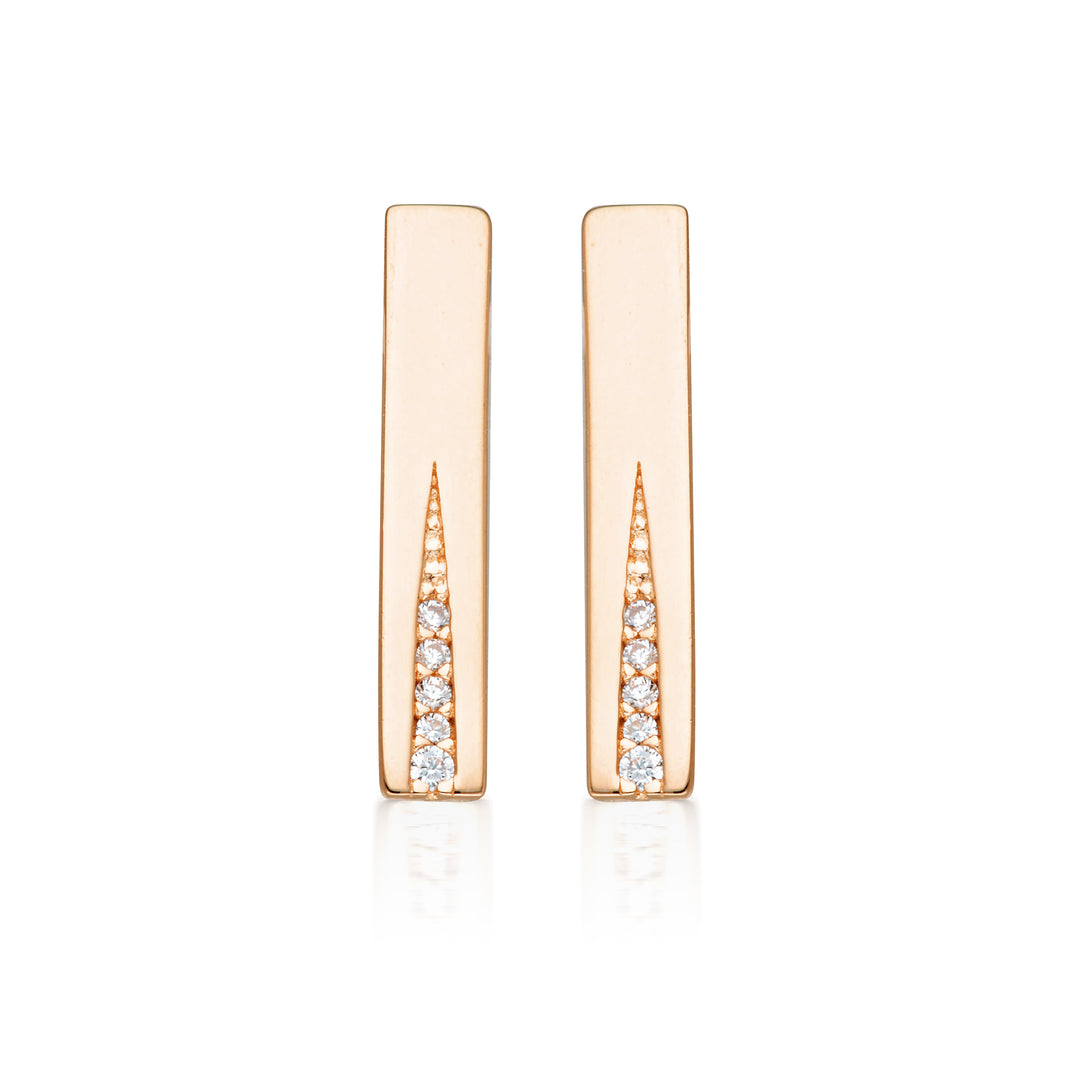GEORGINI THE LAYERED EDIT GILDED EARRINGS ROSE GOLD