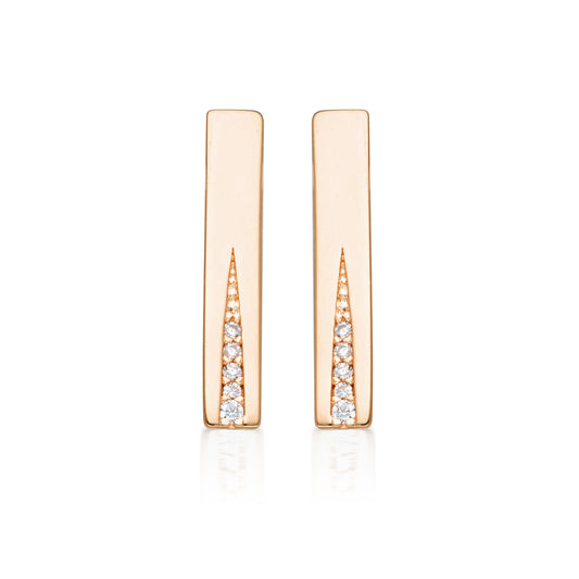 GEORGINI THE LAYERED EDIT GILDED EARRINGS ROSE GOLD